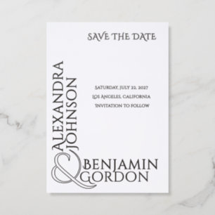 Modern Contemporary Typograpy Urban Chic Wedding Letterpress Photo Cards