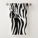 Modern Contemporary Zebra Pattern Bath Towel Set at Zazzle