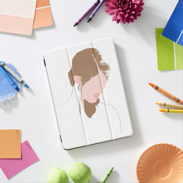 Modern Contour Portrait iPad Pro Cover (Desk)
