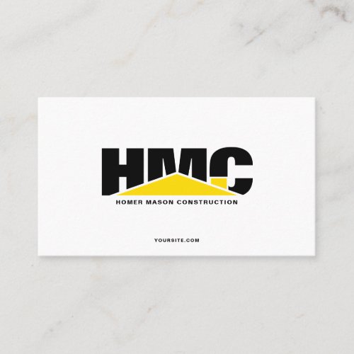 Modern Contractor Construction Builder Carpenter  Business Card