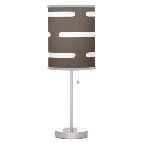 Modern Contrast Brown and White Table Lamp