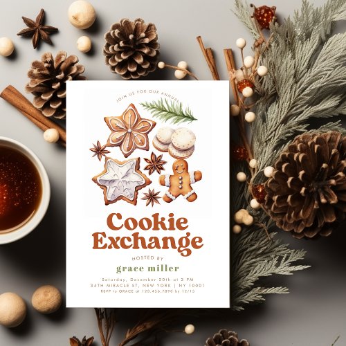 Modern Cookie Exchange Christmas Party Invitation