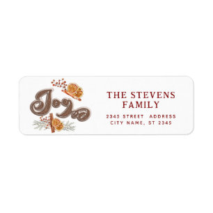 Modern cookie script joy cinnamon orange label