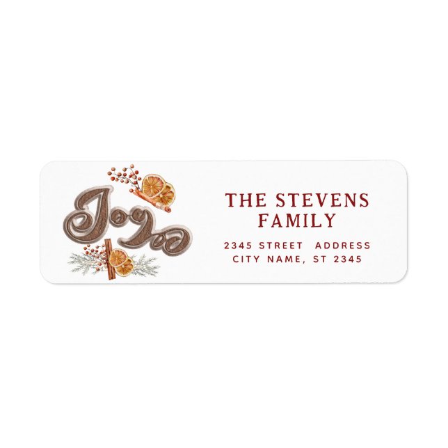 Modern cookie script joy cinnamon orange label (Front)