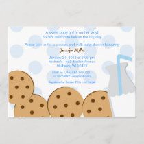 Modern Cookies and Milk Baby Shower Invitations