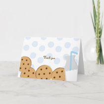 Modern Cookies and Milk Thank You Note Cards