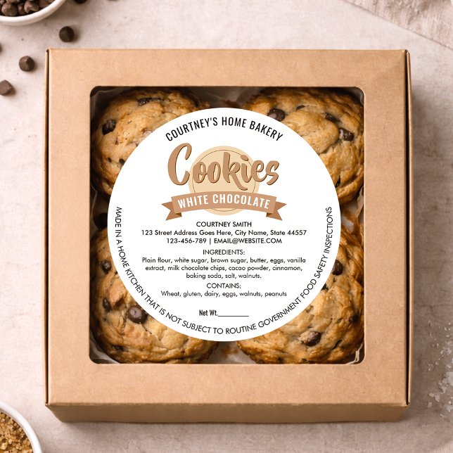 Modern Cookies Label Cottage Bakery Packaging (Creator Uploaded)