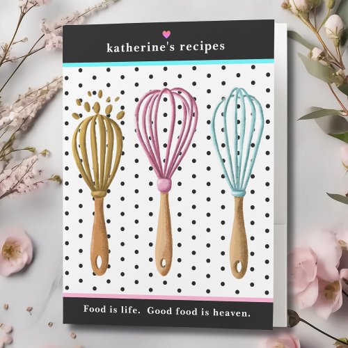 Modern Cooking Whisks Family Recipes  Pocket Folder