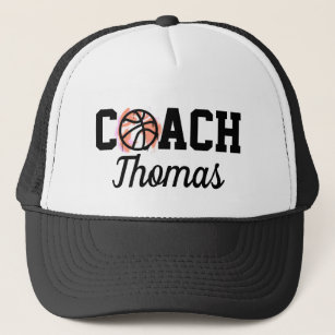 Modern Cool Basketball Coach Ball Graffiti & Name  Trucker Hat