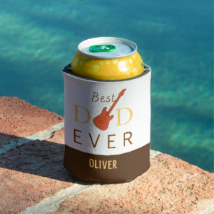 Modern Cool Best Dad Ever Music Guitar Fathers Day Can Cooler