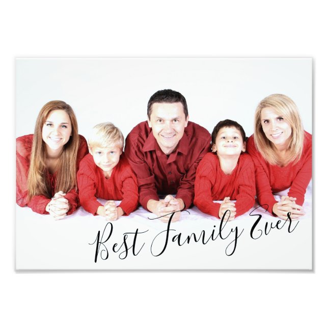 Modern Cool Best Family Ever  Photo Print (Front)