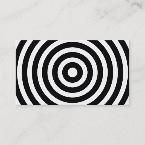 Black and White Circles Business Card Template