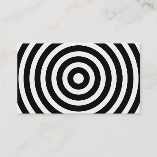 Customizable Black and White Circles Business Card Template