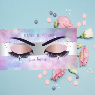 Modern Cool Bokeh,Stripe,Faux Lashes Poster