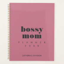 Modern Cool Bossy Mom Blush Pink Personalized