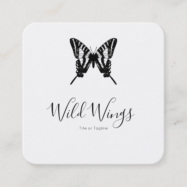 Modern Cool  Butterflies Calling Card (Front)