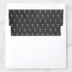 Modern Cool Chalkboard Geometric Triangle Pattern Envelope Liner