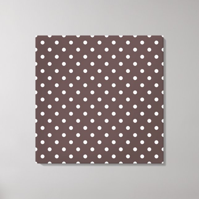 Modern, cool  coffee, espresso polka dots. canvas print (Front)