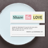 Modern Cool Colorful Beauty Salon Referral