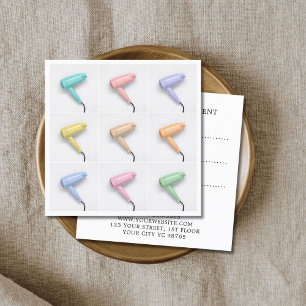 Modern Cool Colorful Hairdryers Photo Appointment Card