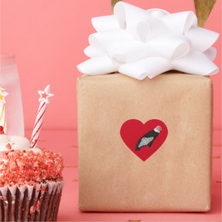 Modern cool condor heart sticker