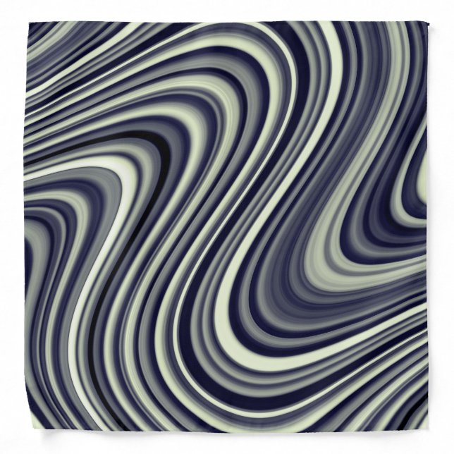 Modern Cool Curvy Lines Bandana (Front)