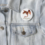 Modern Cool Dragon Typography Monogram Button<br><div class="desc">Modern Dragon Typography Monogram Featuring a dragon digital illustration and modern typography. For more ideas see my Dragon Collection.</div>