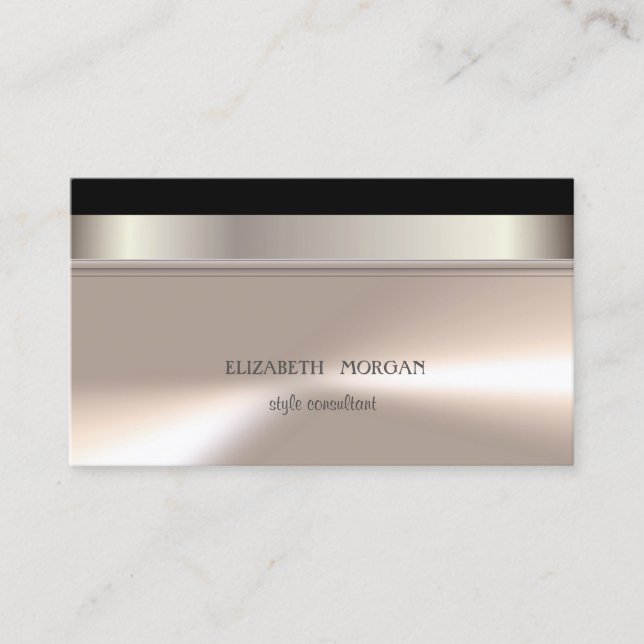 Modern Cool Elegant Professional Striped Business Card (Front)