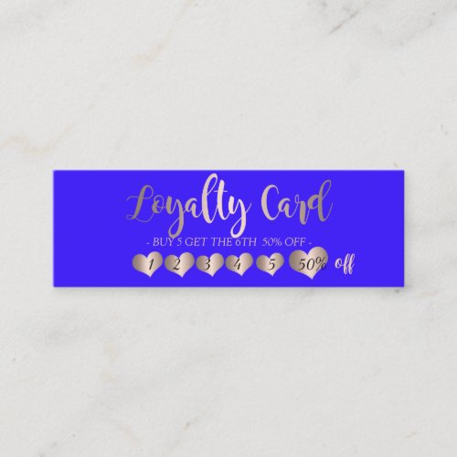 Modern Cool Elegant Rose Gold Hearts Loyalty Card