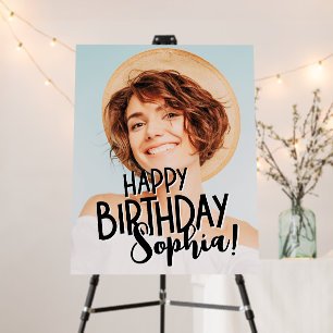 Modern Cool Fun Custom Photo Birthday Greeting Foam Board
