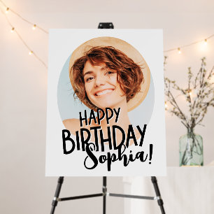 Modern Cool Fun Custom Photo Birthday Greeting Foam Board