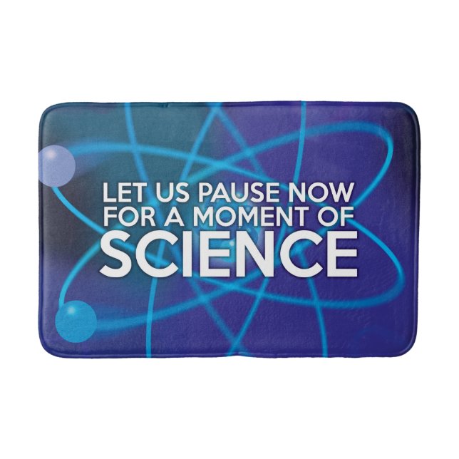 Modern Cool Funny Science Saying Bath Mat (Front)