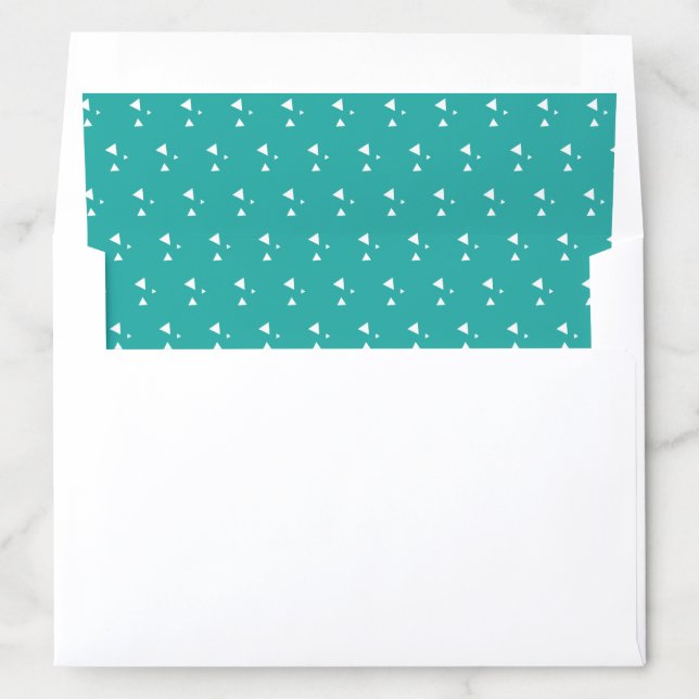 Modern Cool Geometric Triangle Pattern Envelope Liner (In Envelope)