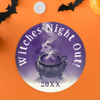 Modern Cool Girls Night Out Purple Witch Cauldron
