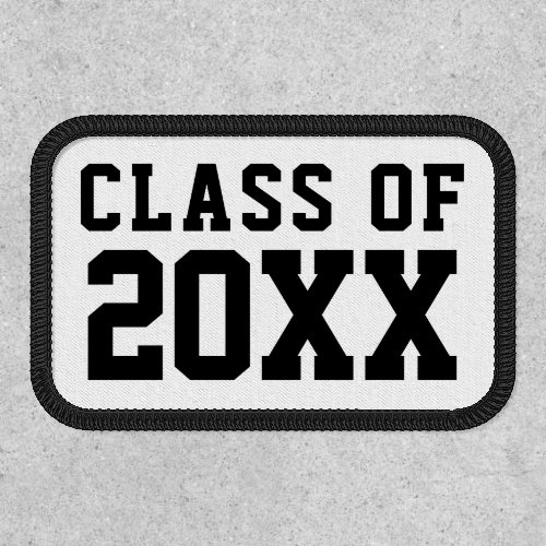 Modern cool graduation class of 20xx black white patch