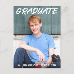 Modern Cool Graduation Party Invitation WT Postcard