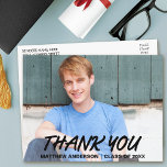 Modern Cool Graduation Thank You Photo Announcement Postcard<br><div class="desc">Modern Cool Graduation Thank You Photo Postcard</div>