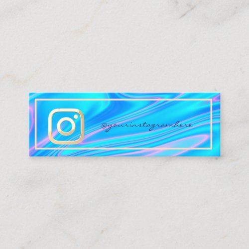 Modern Cool Instagram Holographic  Mini Business Card