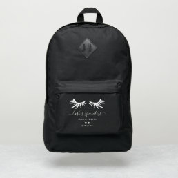 Modern cool lashes specialist logo social media port authority&#174; backpack