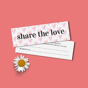 Modern Cool Light Pink Hearts Beauty Salon