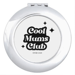 Modern Cool moms club Retro Vintage Groovy Compact Mirror