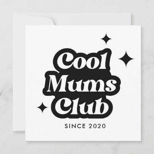Modern Cool moms club Retro Vintage Groovy Thank You Card