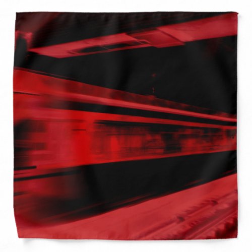 Modern cool motion concept in red and black bandana
