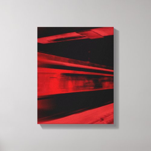 Modern cool motion concept in red and black canvas print