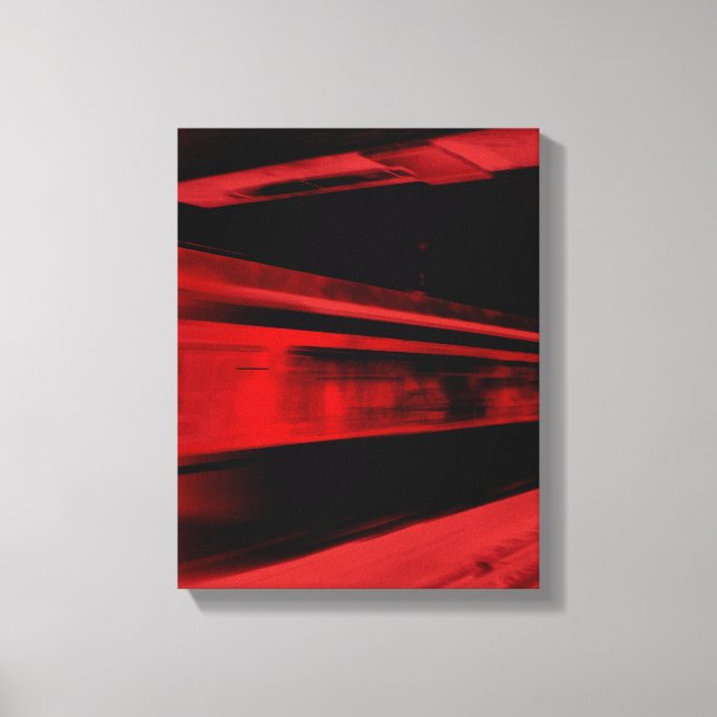 Modern, cool motion concept in red and black canvas print (Front)