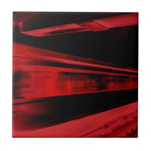 Modern cool motion concept in red and black ceramic tile