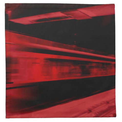 Modern cool motion concept in red and black cloth napkin