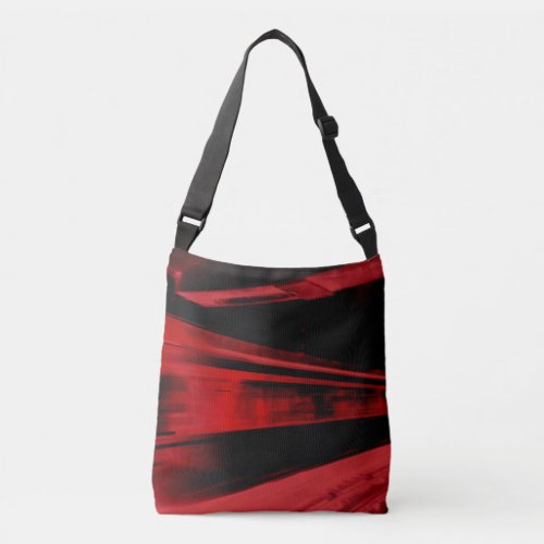 Modern cool motion concept in red and black crossbody bag