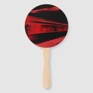 Modern, cool motion concept in red and black hand fan