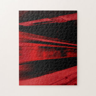 Modern, cool motion concept in red and black jigsaw puzzle